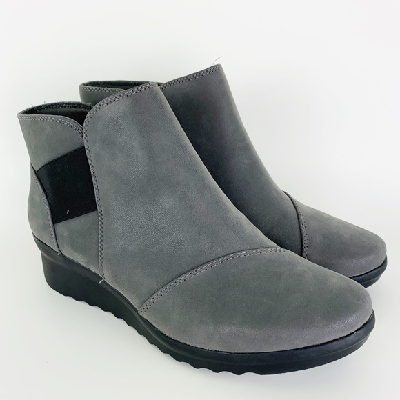 Cloudsteppers Clarks Wedge Ankle Boots 